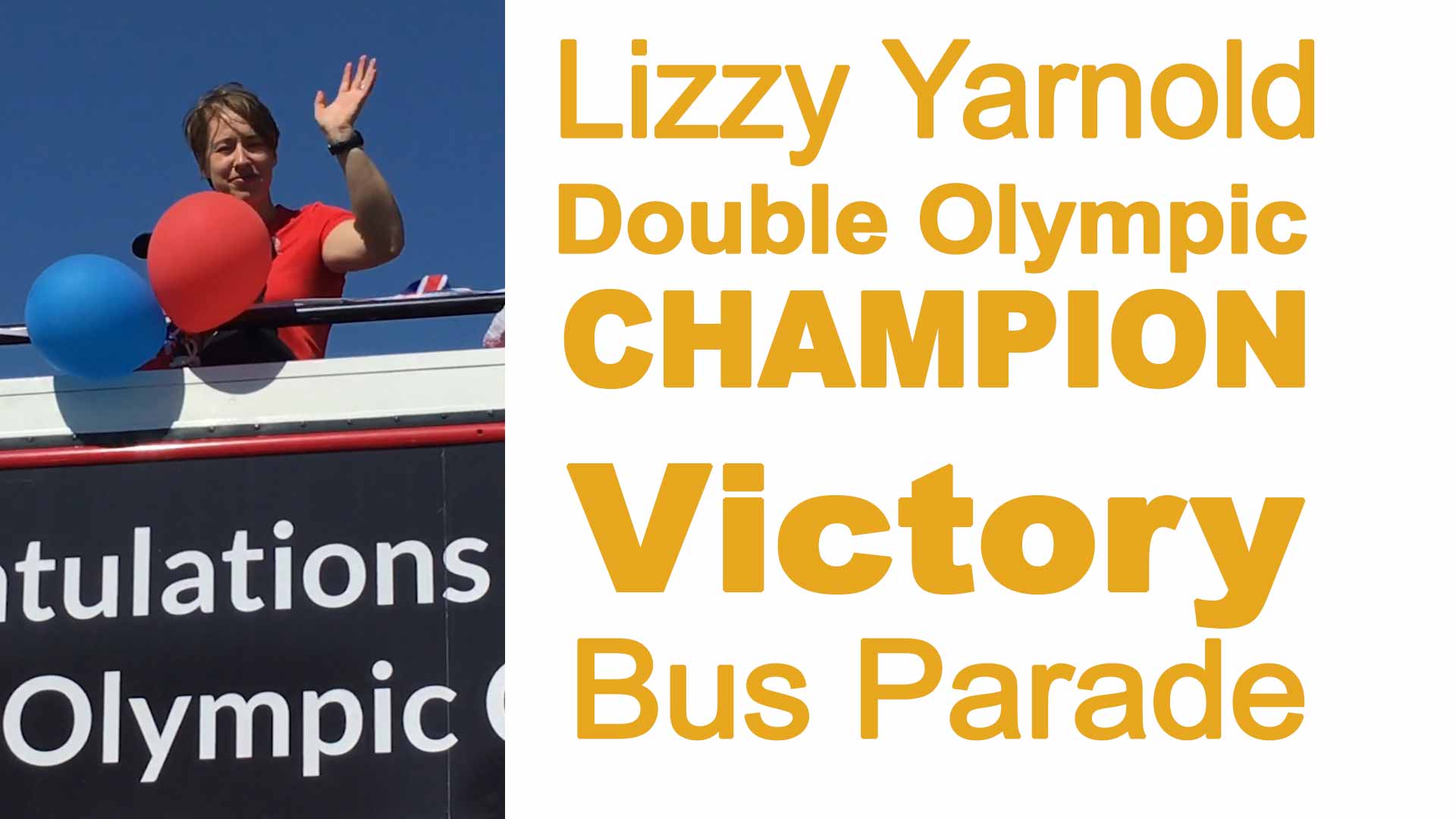 Lizzy Yarnold Victory Bus Parade Sevenoaks Kent