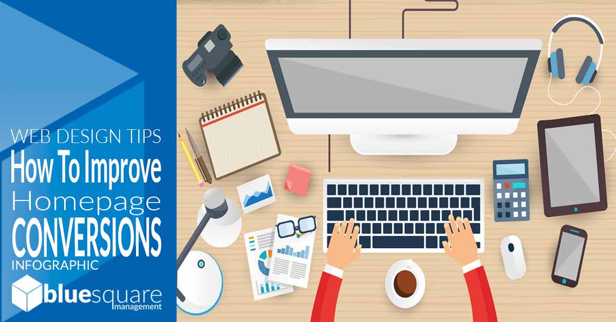 8 Web Design Tips : How To Improve Homepage Conversions INFOGRAPHIC