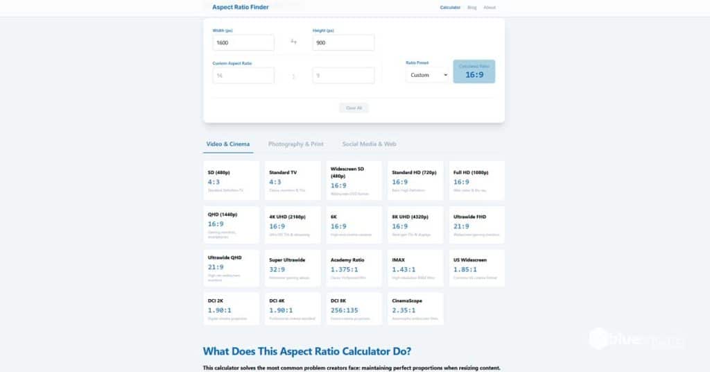 Aspect Ratio Calculator Launch